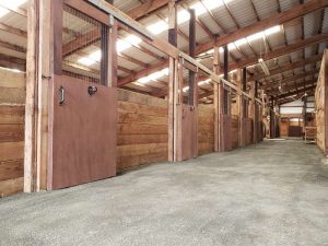Indoor horse arena for sale in Dallas, Oregon, with stalls